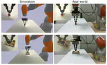 Adaptive Curriculum Generation from Demonstrations for Sim-To-Real Visuomotor Control